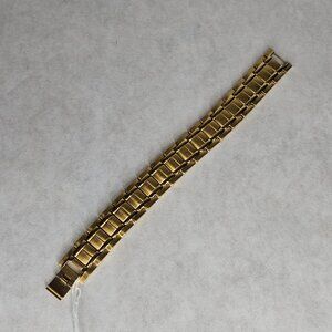Vivatech Healing Ion Bracelet Watch Band Style Gold Tone 7 inches 18mm Wide